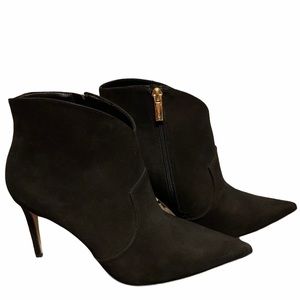 Carrano Pointed Toe Black Suede Ankle Boots